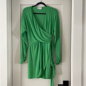 Asos Lime Green slinky Disco Dress